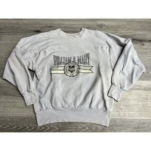 Vintage 80s Champion College Of William And Mary Gray Sweatshirt Size Medium